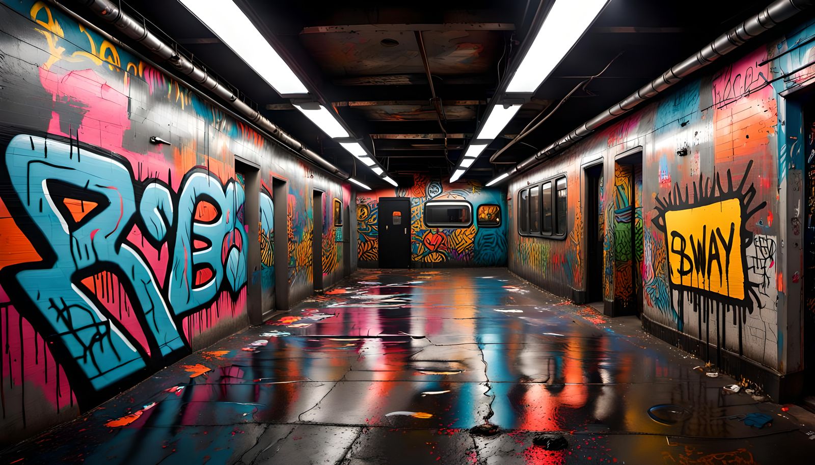 Subway Banksy Graffiti (Continued)