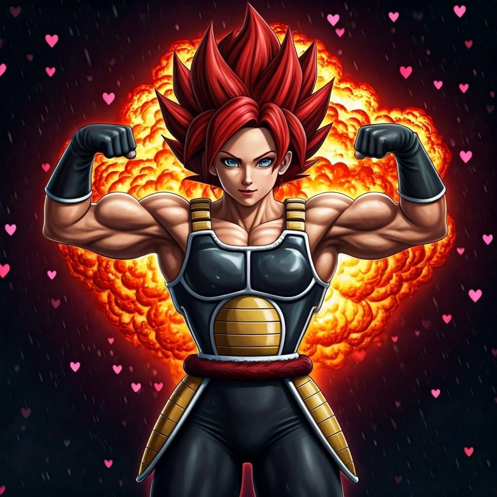 Cyberpunk Goddess of Saiyan Power