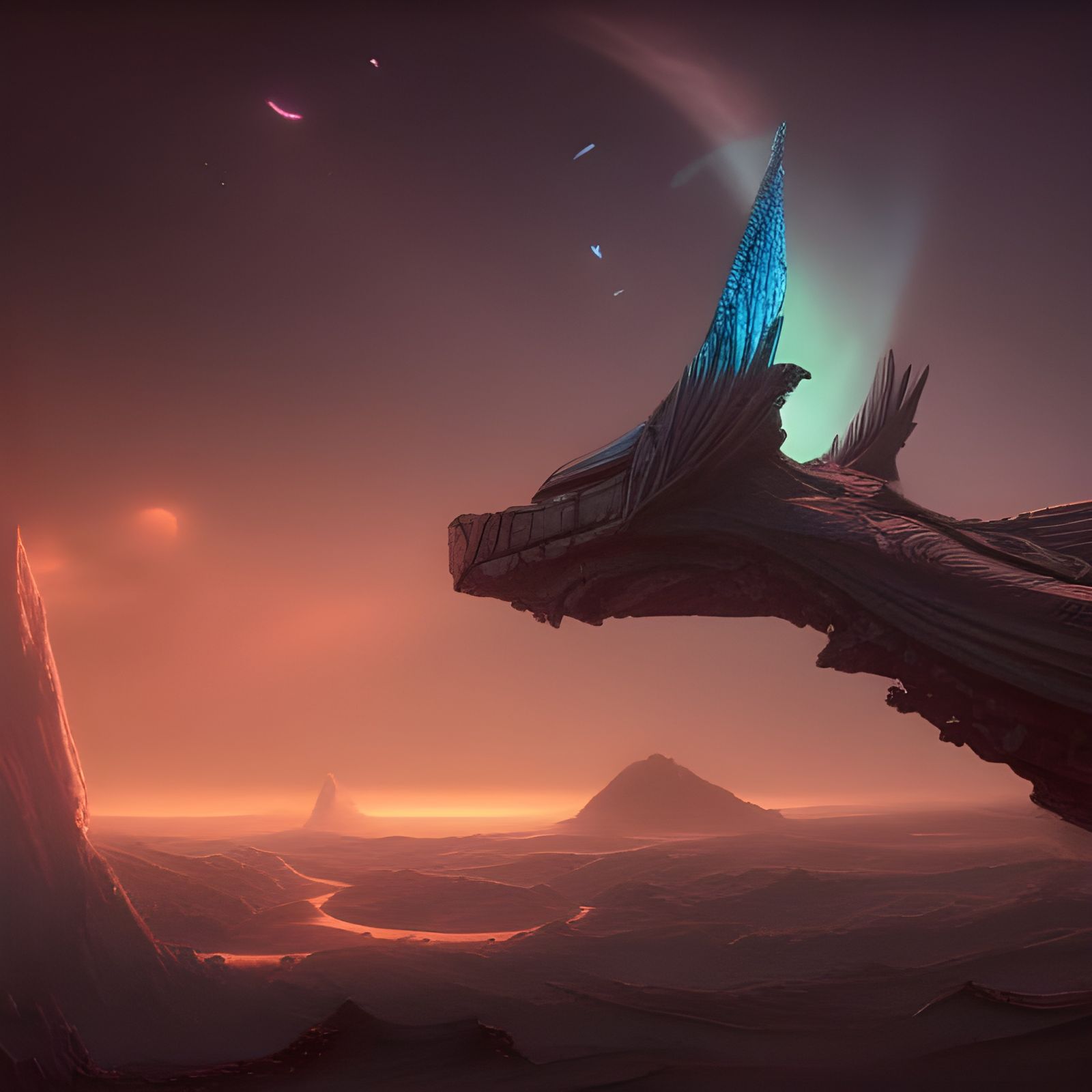 Andromeda Galaxy Fantasy Concept Art in Deep Color