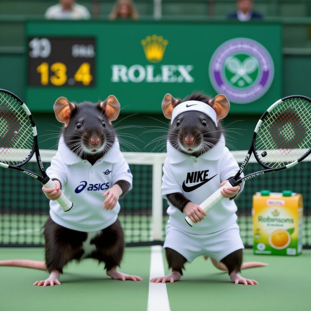 Rats Play Tennis in Wimbledon Still