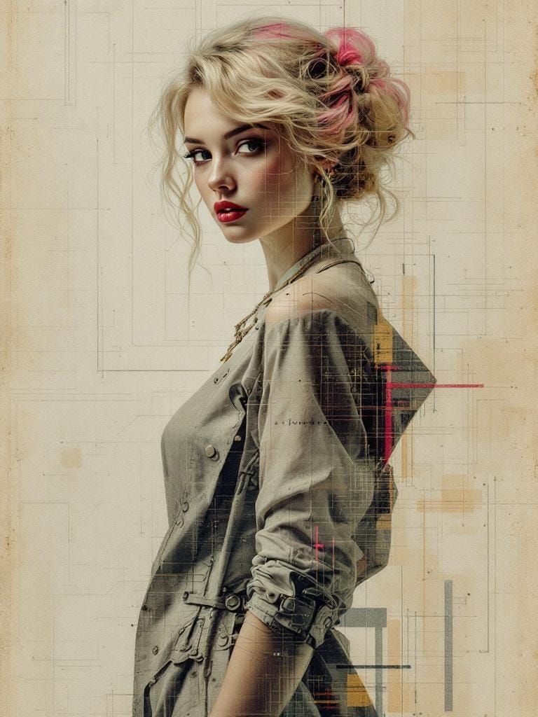 Pin-Up Engraving: Renaissance Meets Glitch Art