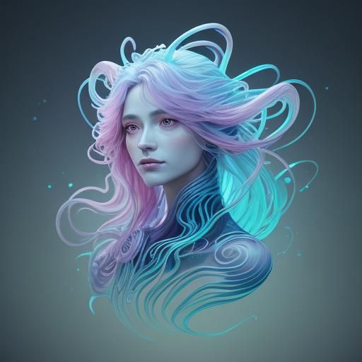 Ethereal Bioluminescent Creature in Dreamy Style