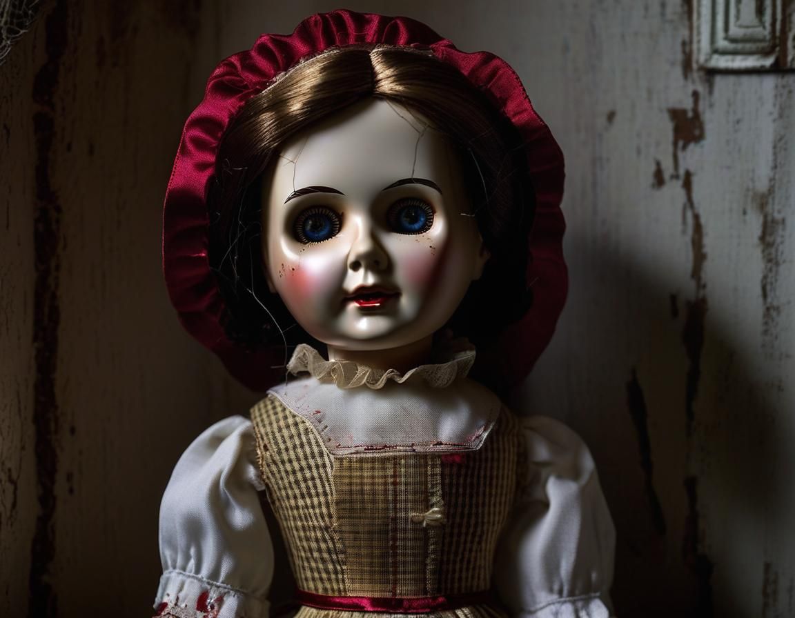 Haunted Doll in Asylum Corner: Realistic and Detailed