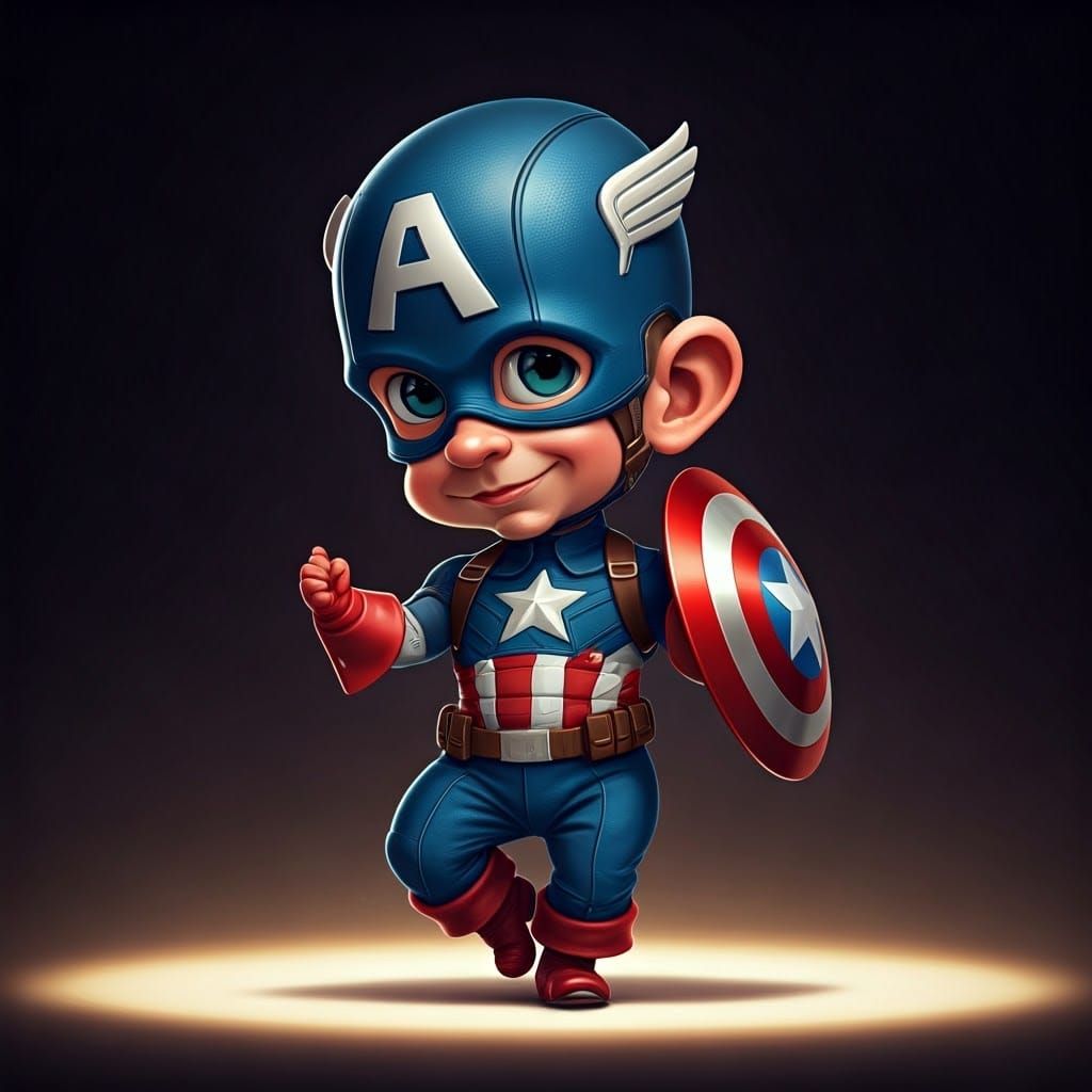 Funny Captain America as Fred Astaire in CGI