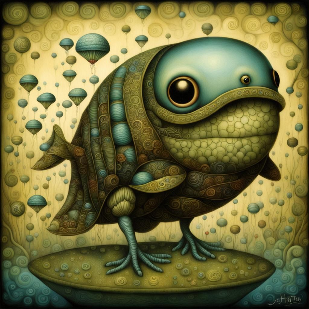 Surreal Portrait Inspired by Illustrative Graphic Art