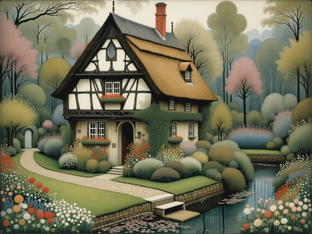 Cozy North Frisian Village House in Springtime Splendor