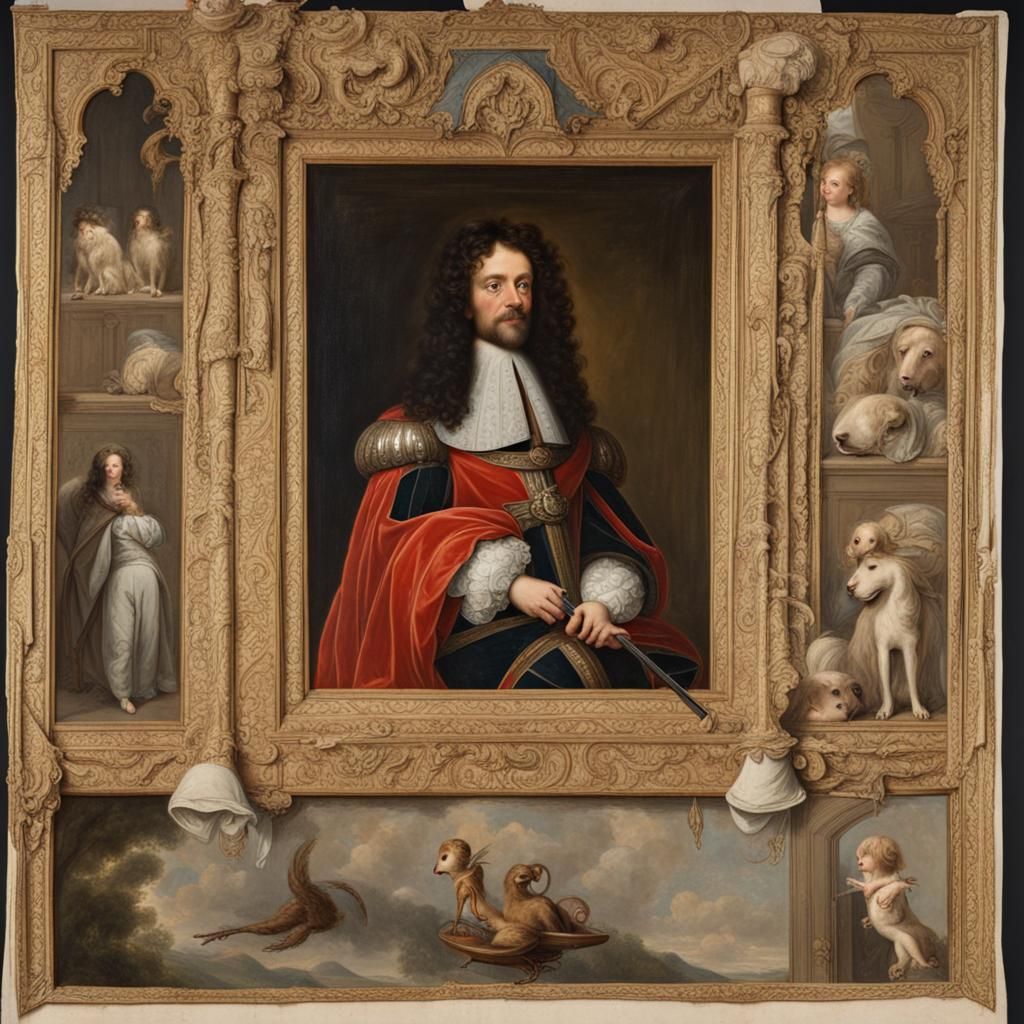 Regal Portrait in the Style of King Charles