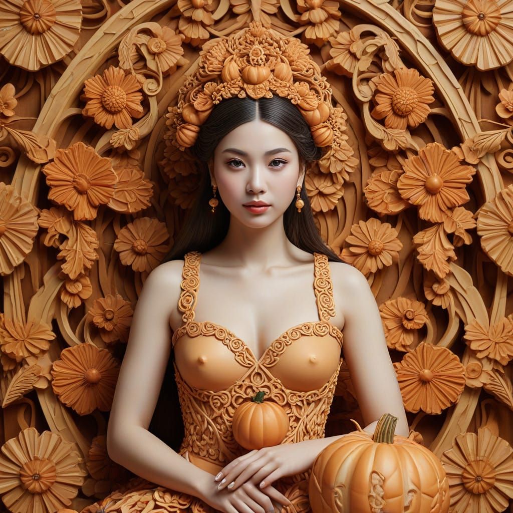 Ethereal Fruit Carving in Mukimono Style
