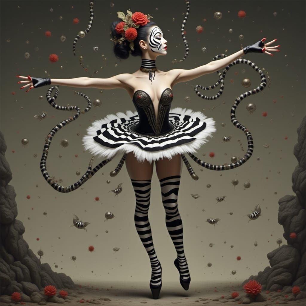 Zebrastripe Ballerina in Motion