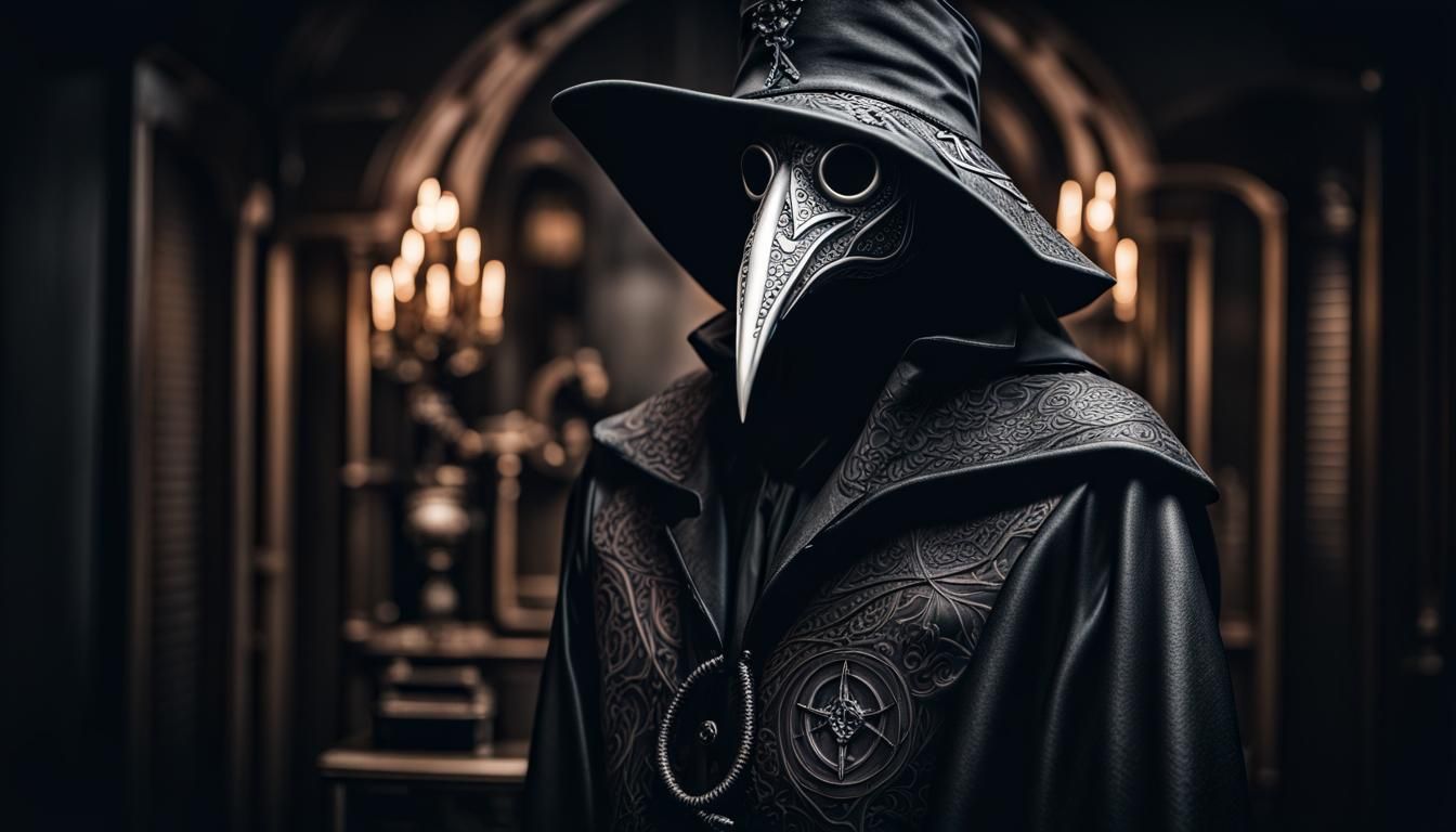Darkly Beautiful Plague Doctor Assassin in Shadows