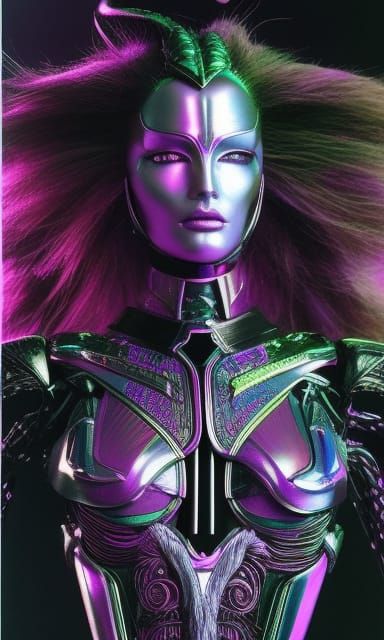 Alien Goddess Assassin in Sci-Fi Style