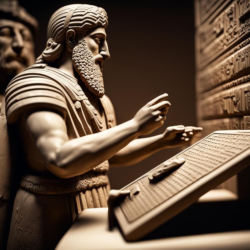 Cyrus the Great and the Clay Tablet in HDR