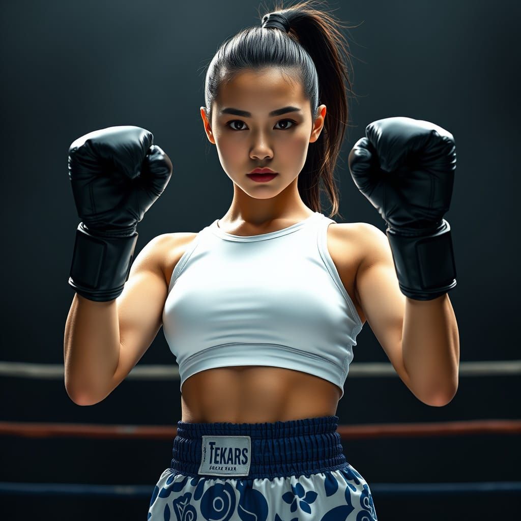 Empowered Athlete in Gritty Hyper-Realistic Style