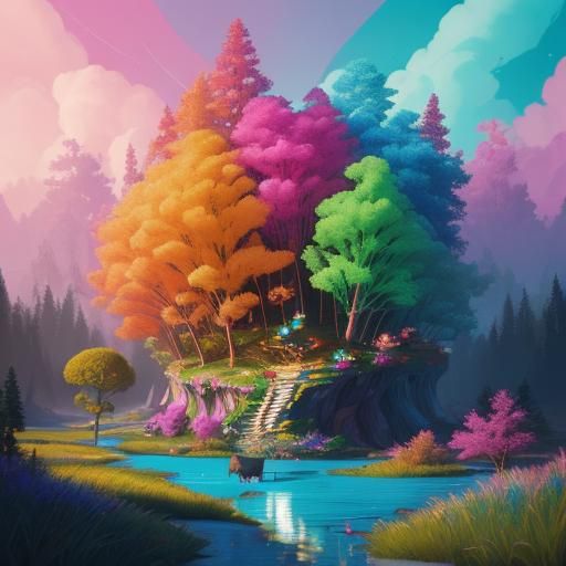 Bambi in Galoshes: Candy-Inspired Digital Illustration