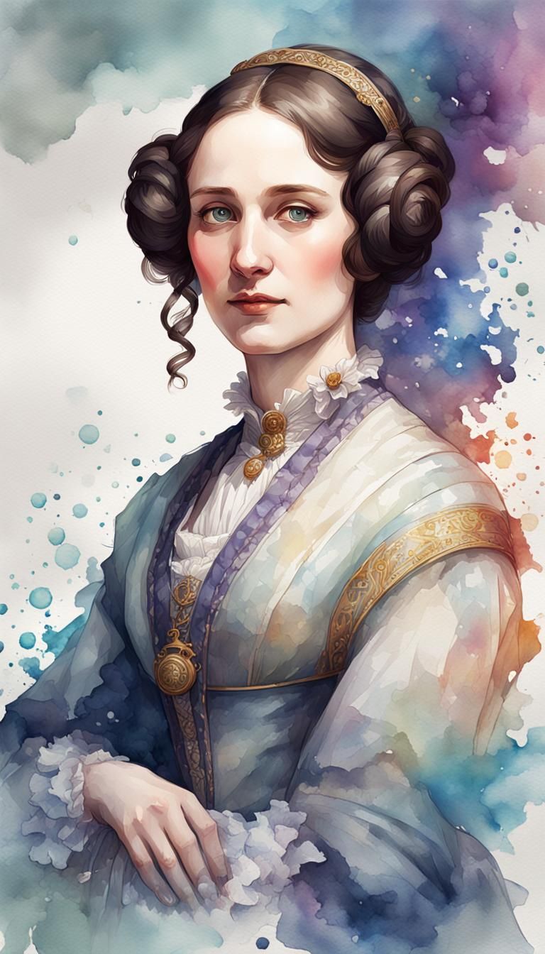 Watercolor Portrait of Ada Lovelace