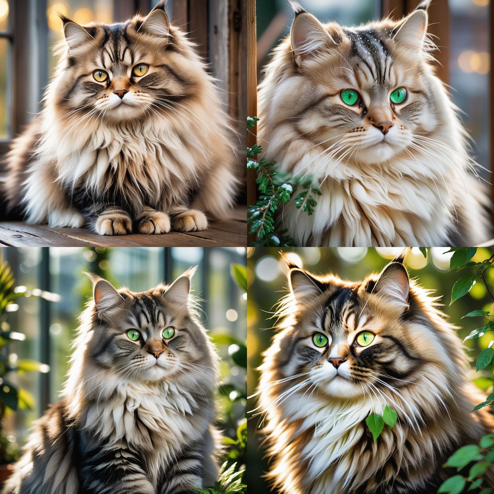 Siberian Cat in Stunning Bokeh