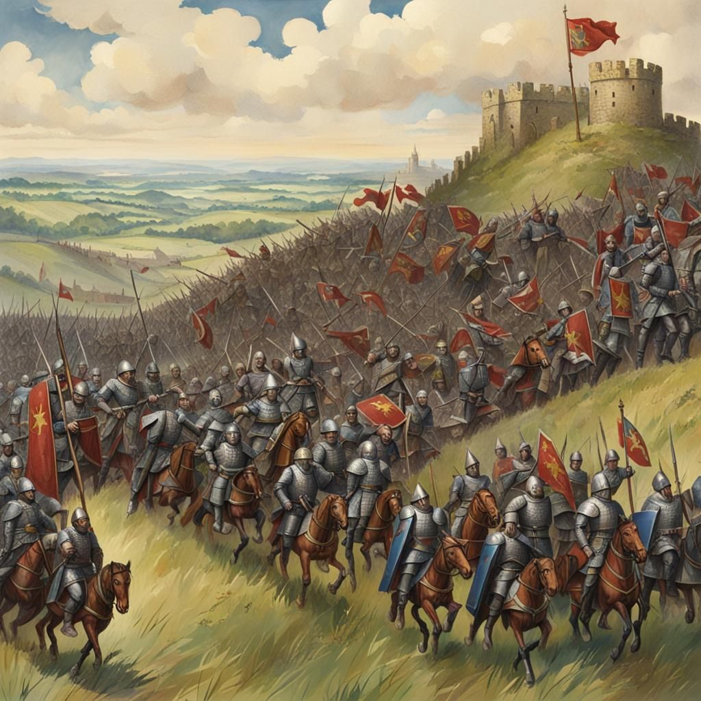 Medieval Army on Hilltop, Strategic View