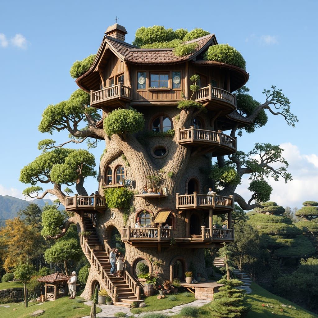 Whimsical Treehouse Village in the Treetops