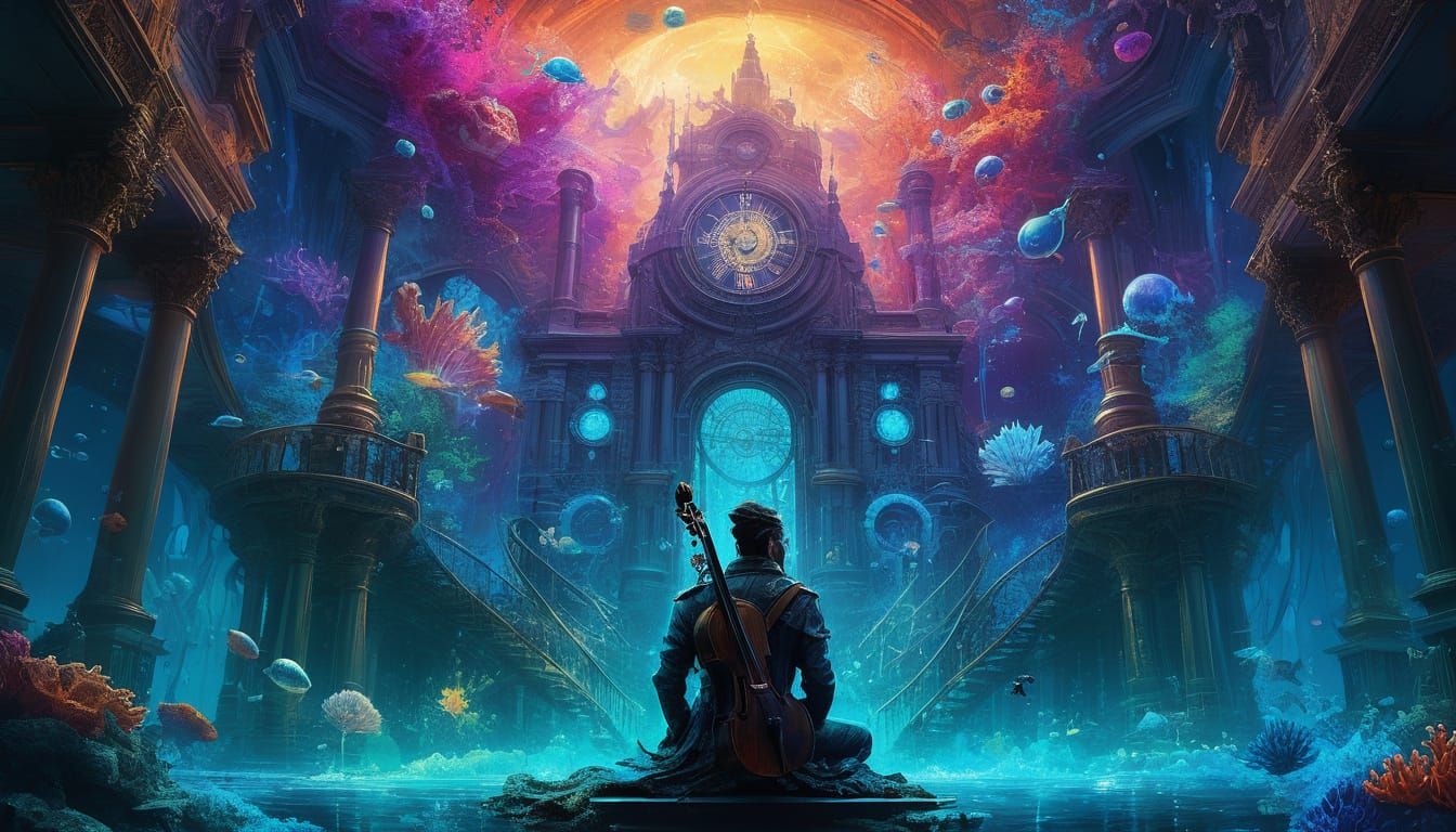 A Cosmic Synthesizer Reef in an Underwater Concert Hall