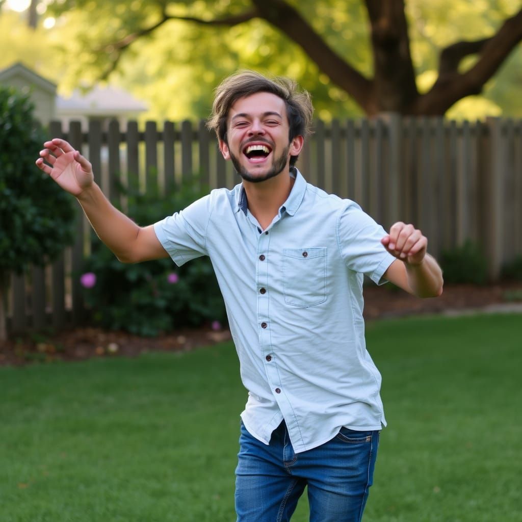 Radiant Joyful Scene in Vibrant Colors