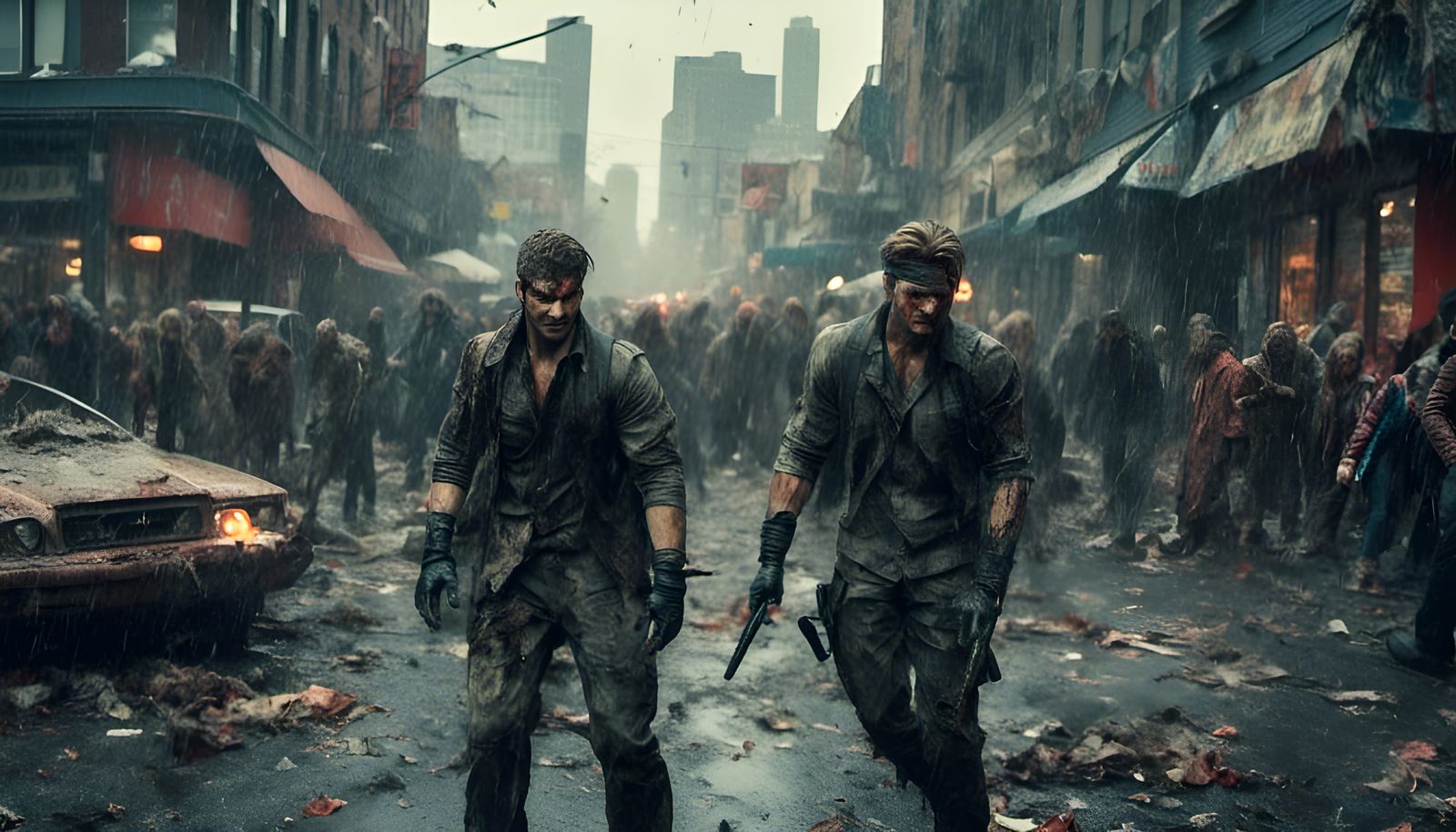 Solid Snake vs Zombies in Rainy Seattle