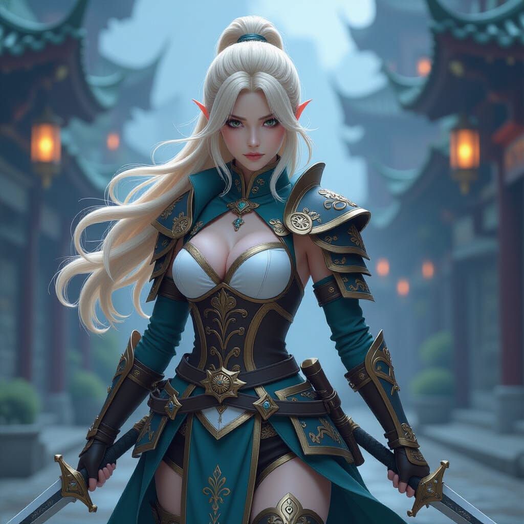 Fantasy Warrior Woman Concept Art in 8K Resolution