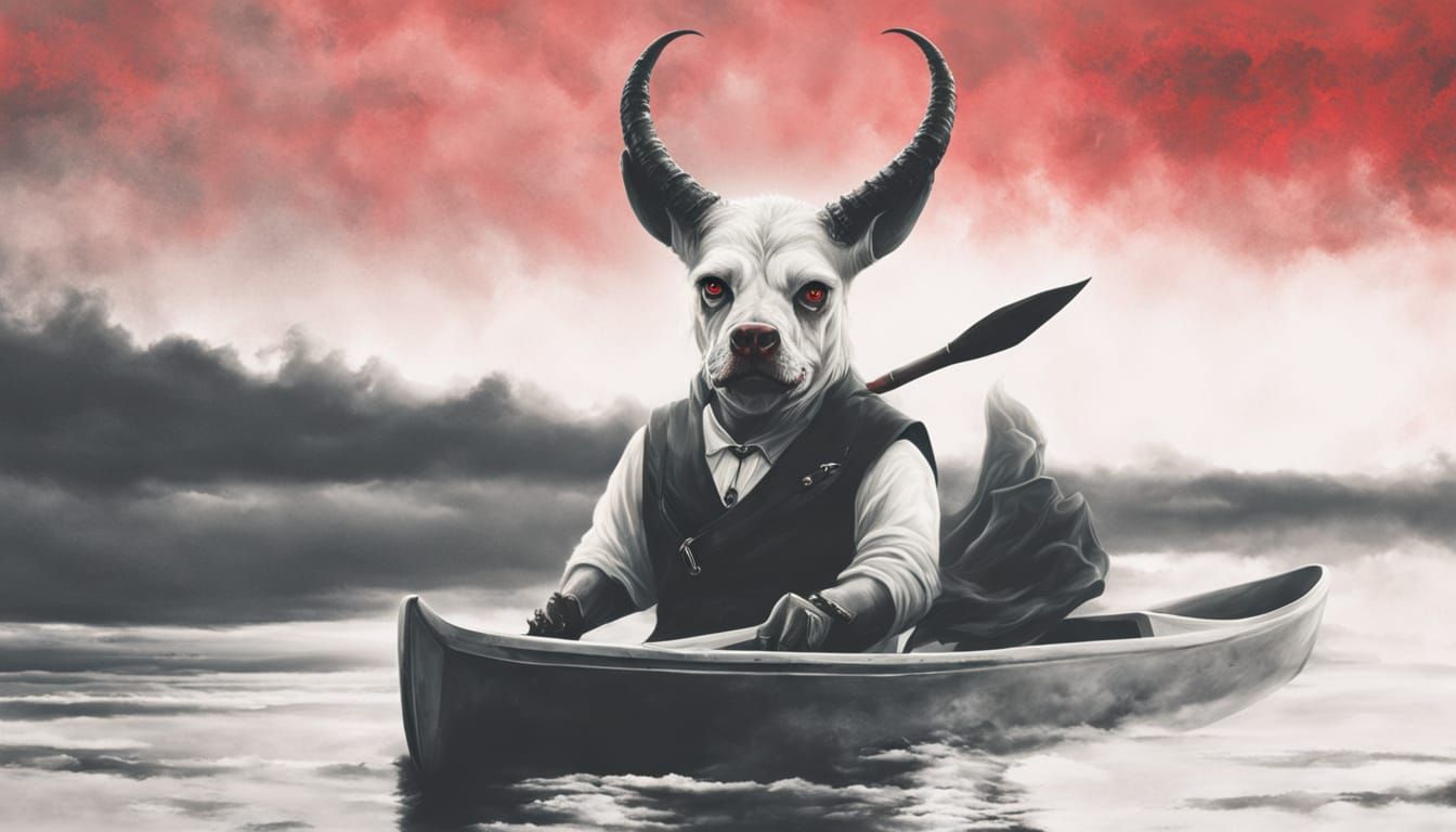 Ominous Demon Portrait in Dark Fantasy Style