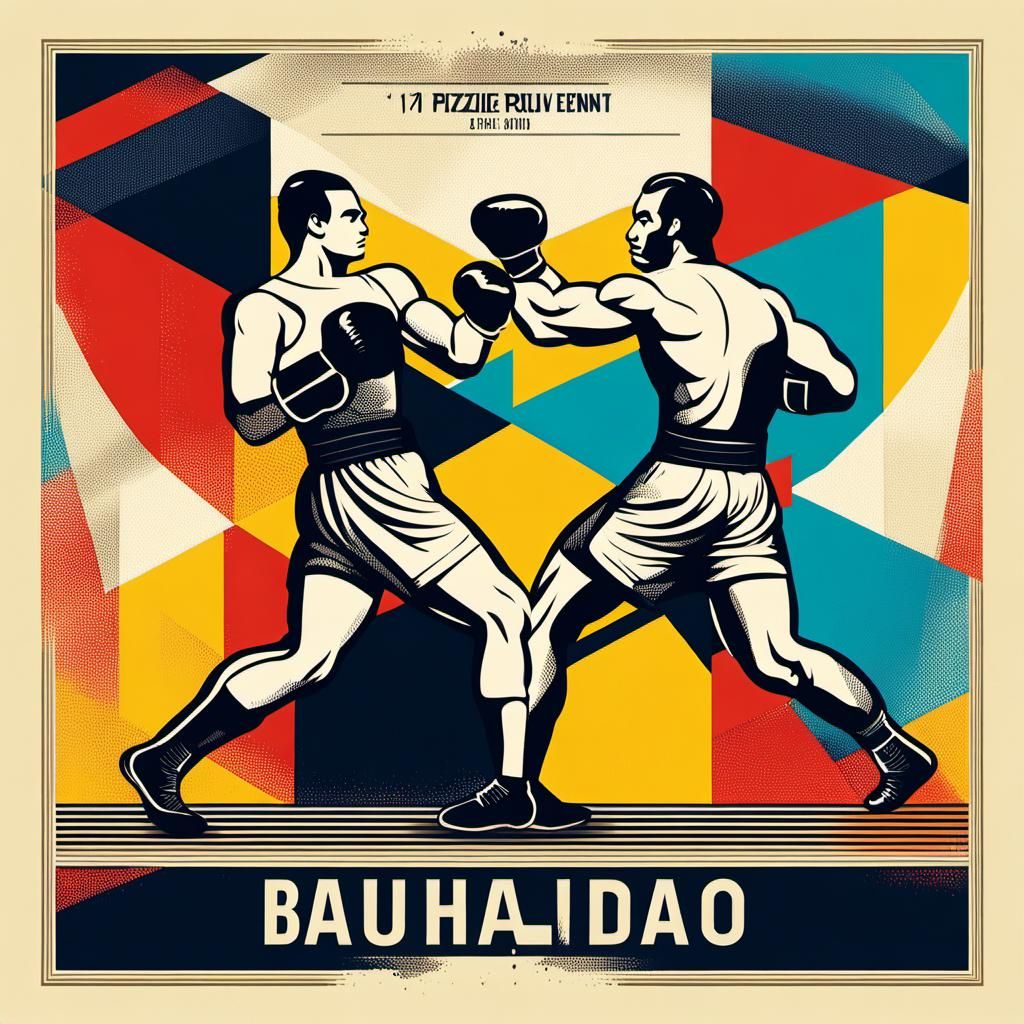 1700s Prize Pugilist Event Poster in Pop Art Style