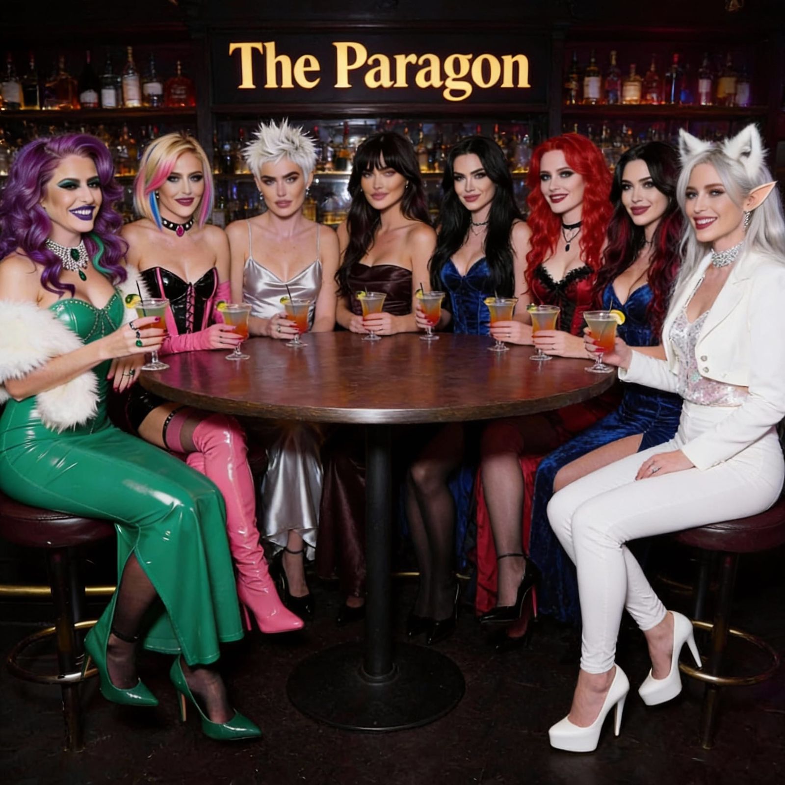 Eight Women Gather Around a Large Table