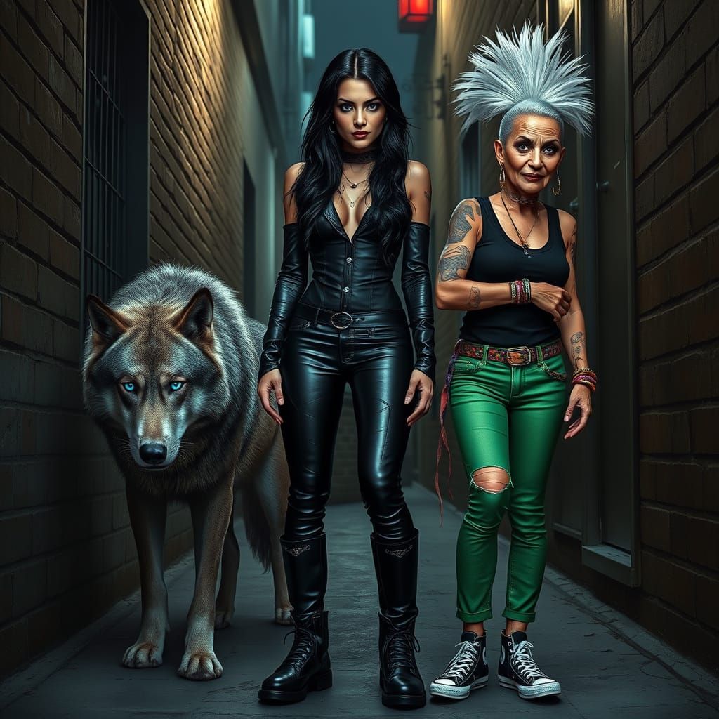 Dark Fantasy Vampire Warrior in Urban Underworld