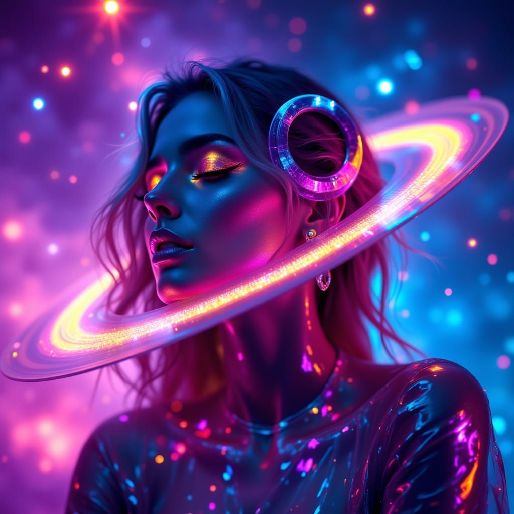 Saturn Radiates Neon-Lit Anticipation in a Cyberpunk-Inspire...