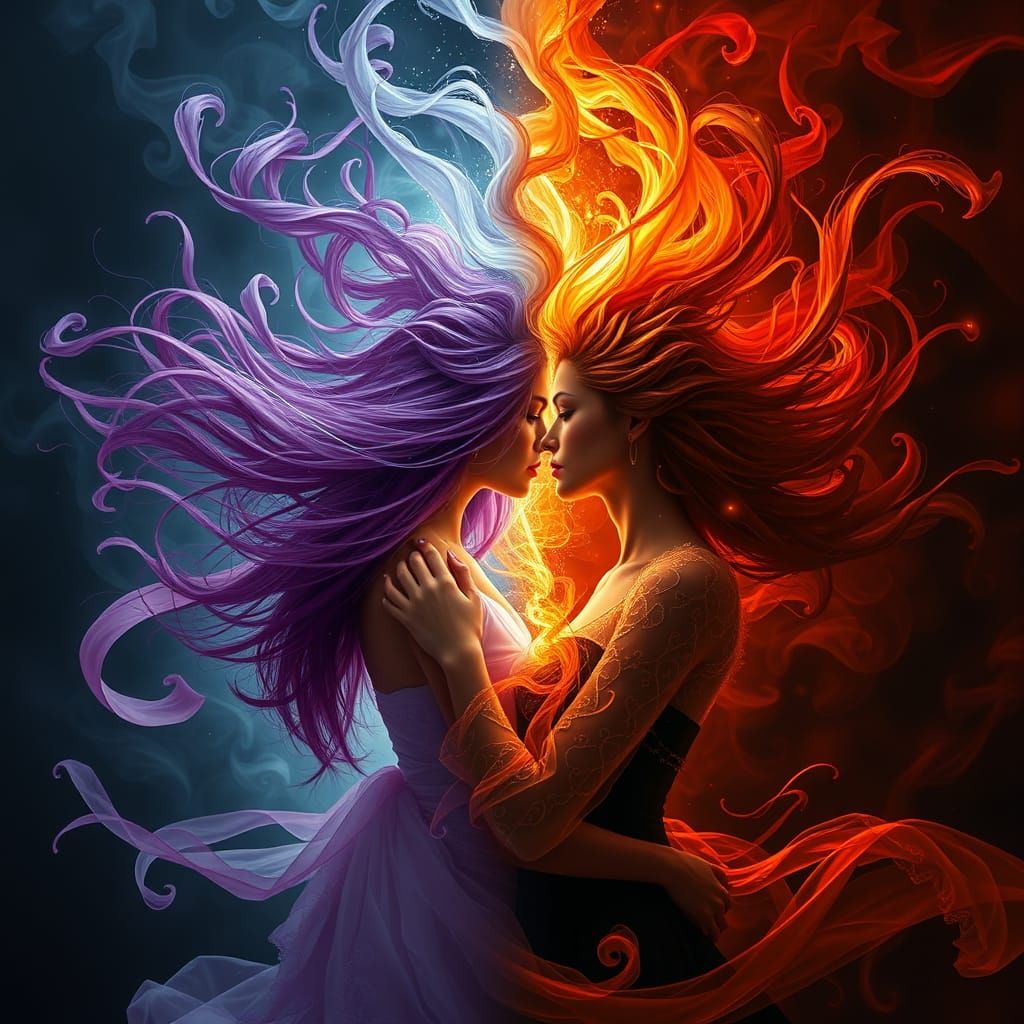 Ethereal Goddess: Elegant Beauty in Light and Dark