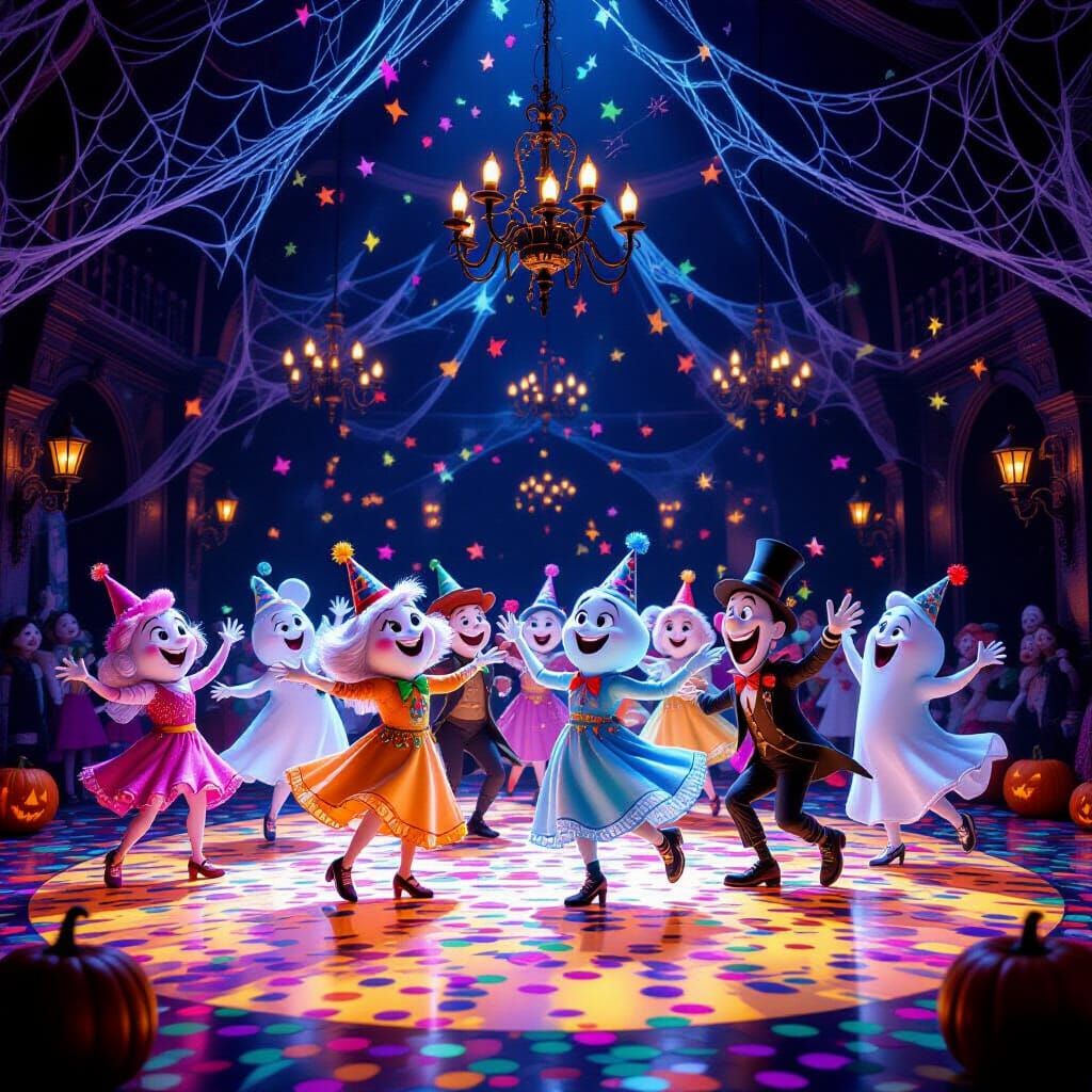 Haunted New Year's Ball with Cheerful Spirits