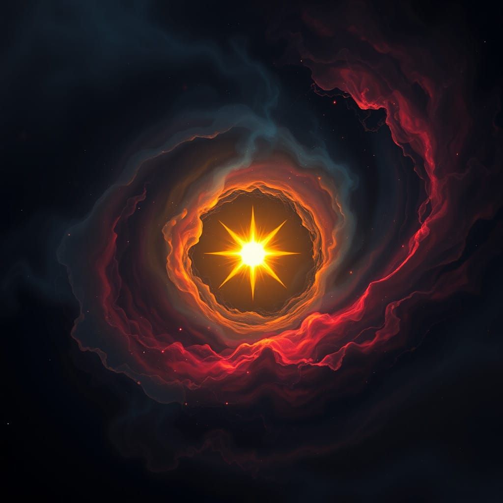 Ethereal Starbirth in Vibrant Hues