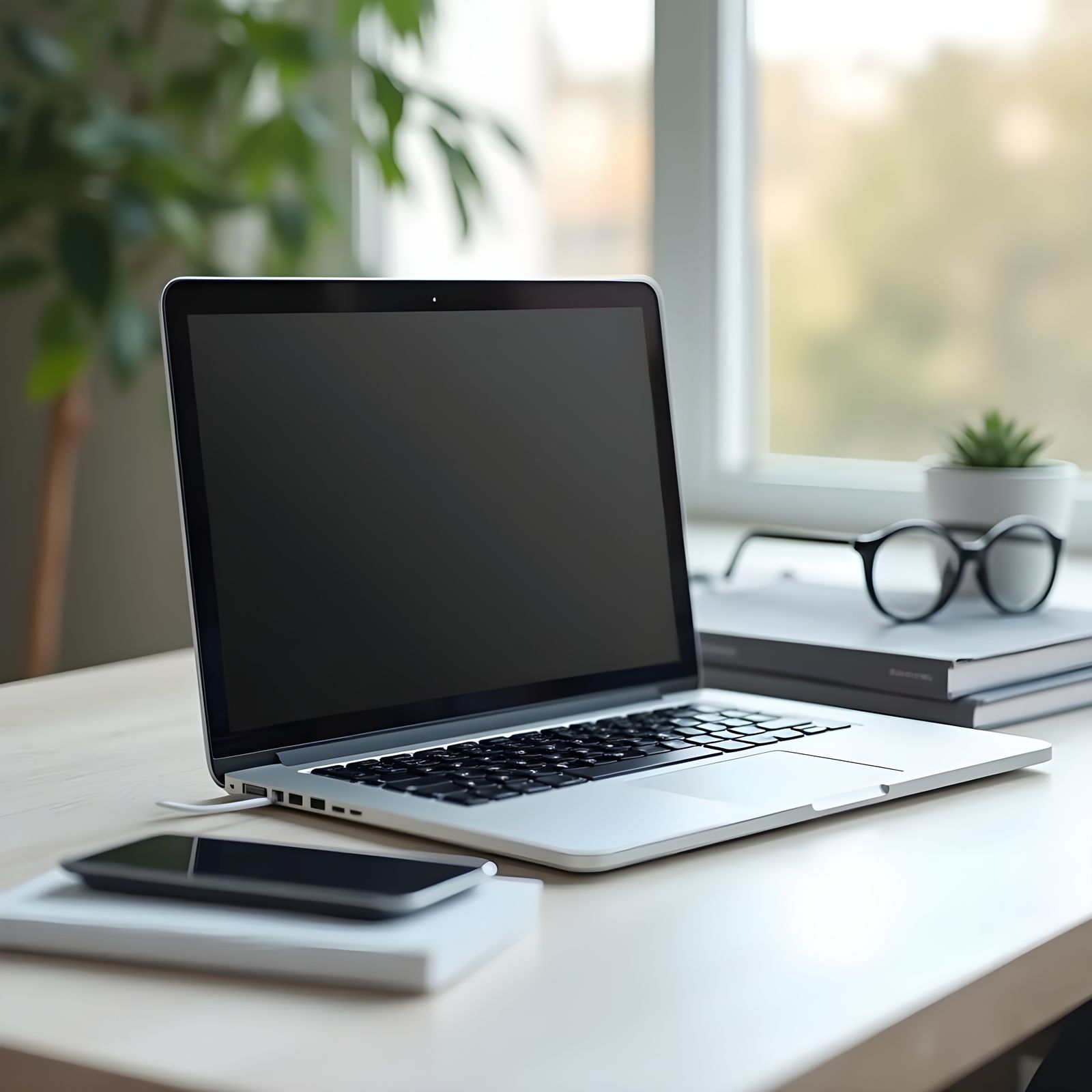 Modern Laptop Screen Mockup in 16:9 Aspect Ratio