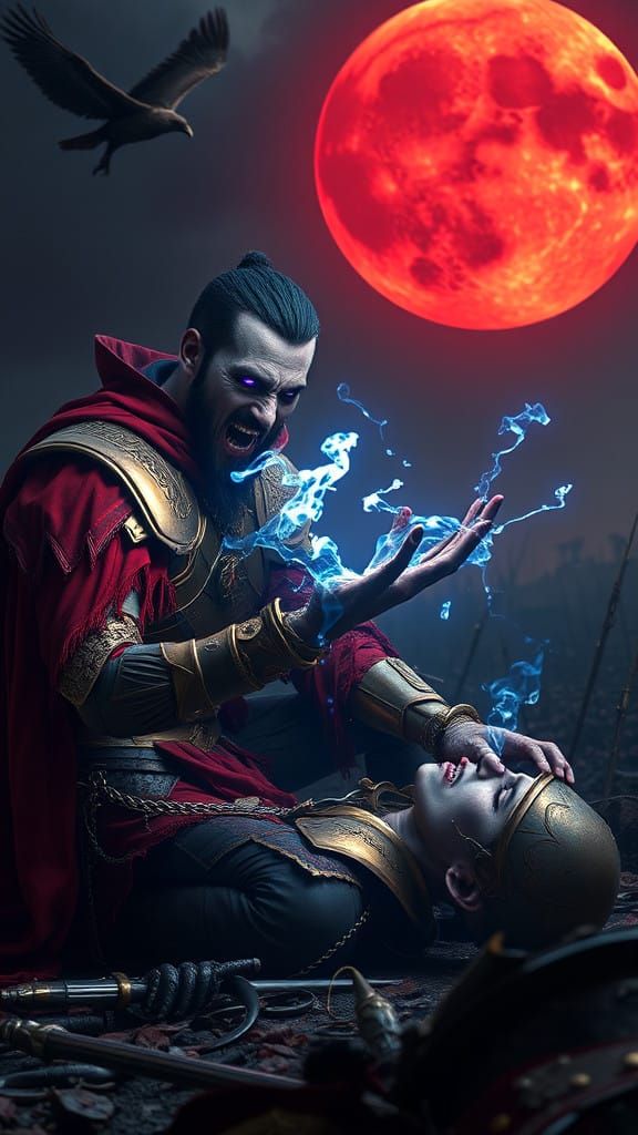 Medieval Vampire Masterpiece with Ethereal Glow