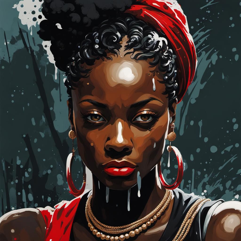 Artwork in Style of Augusta Savage: Splash Art