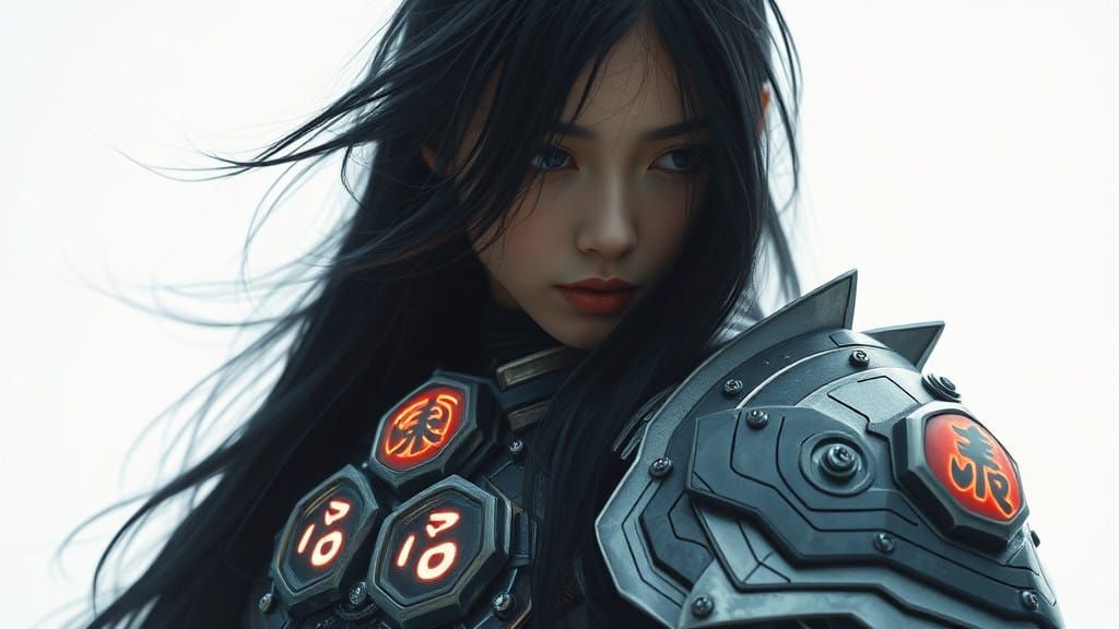 Ethereal Mech Maiden in Traditional Armour