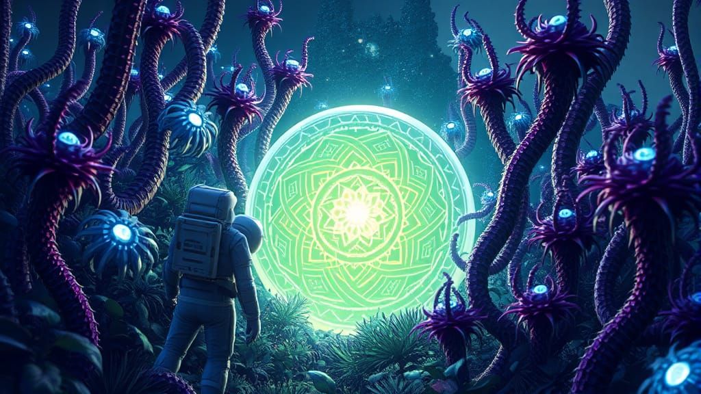 Ancient Alien Artifact Unveiled in Lush, Bioluminescent Land...