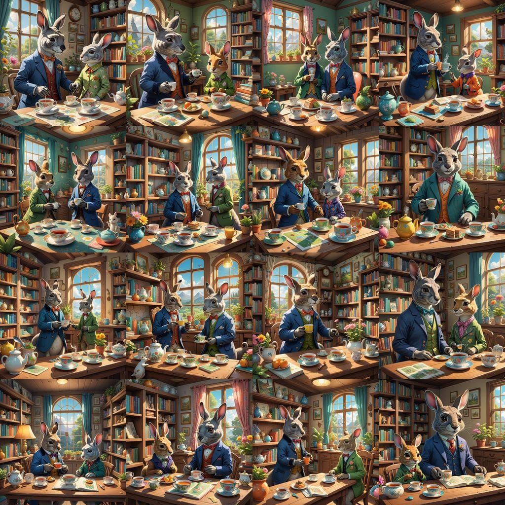 Kangaroo Paladin and Tyranitar Tea Party