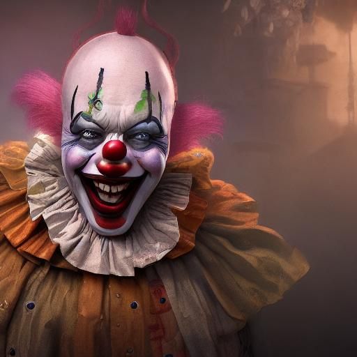 Detailed Matte Painting of It the Clown