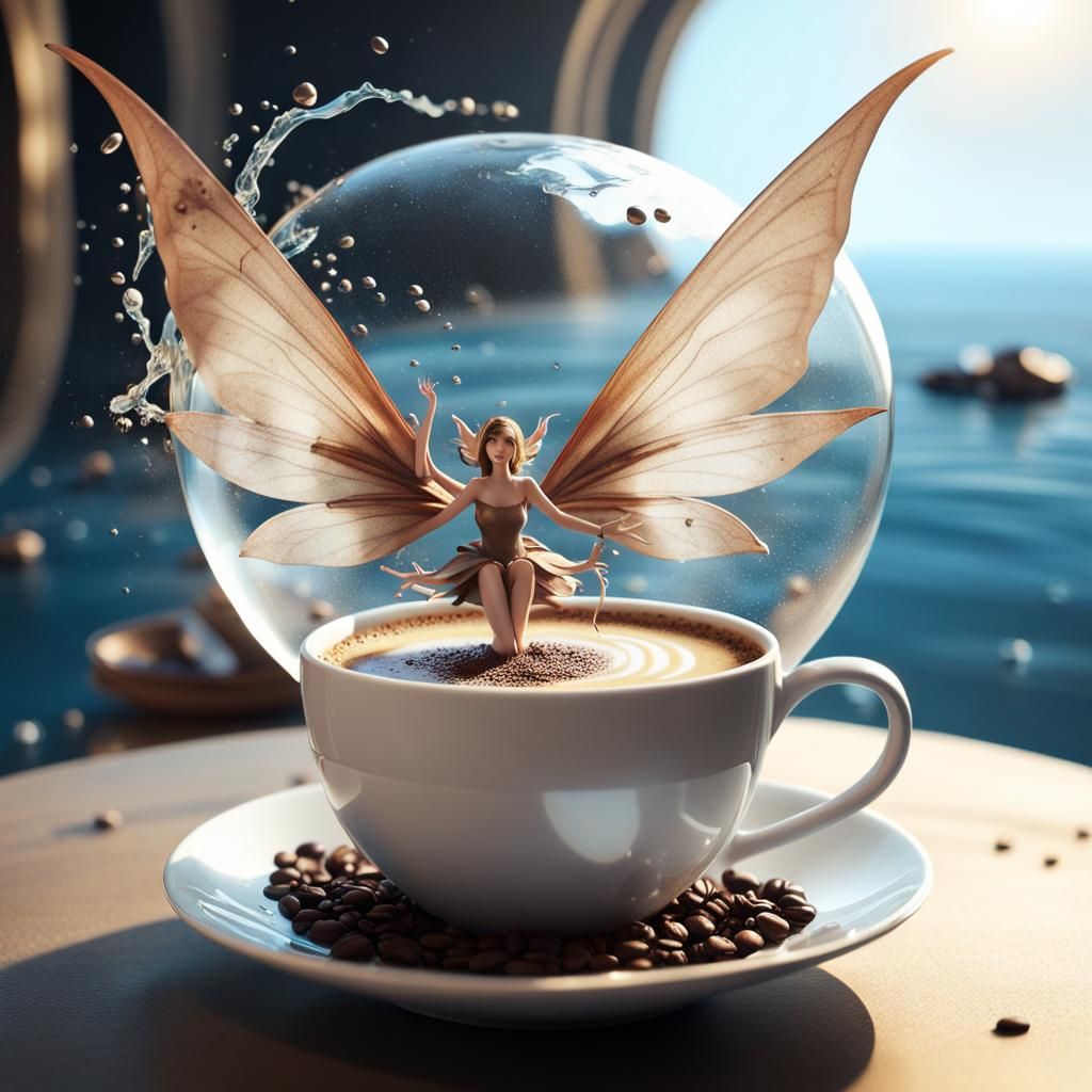 Ocean Fairy's Coffee: A Gothic Fantasy in Divine Light