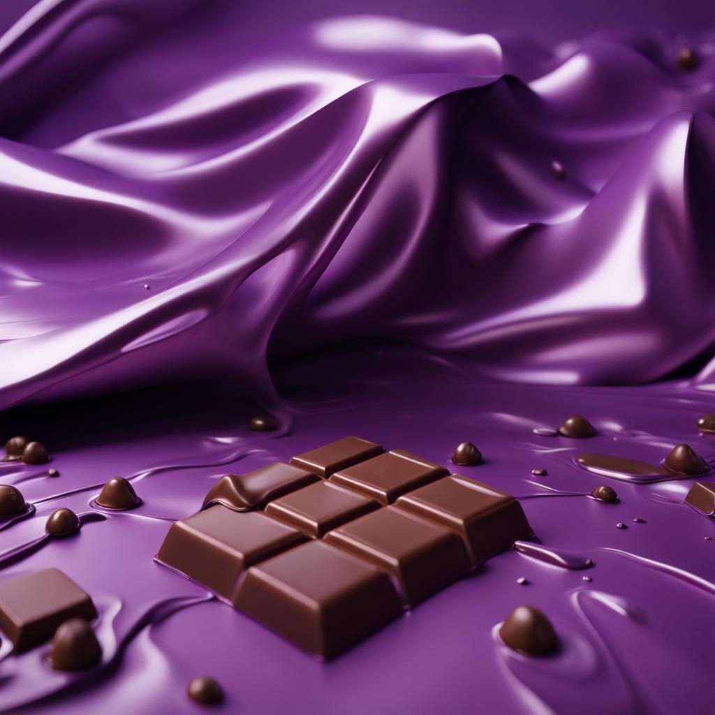 Milk Chocolate Candy in Purple and Silver Foil