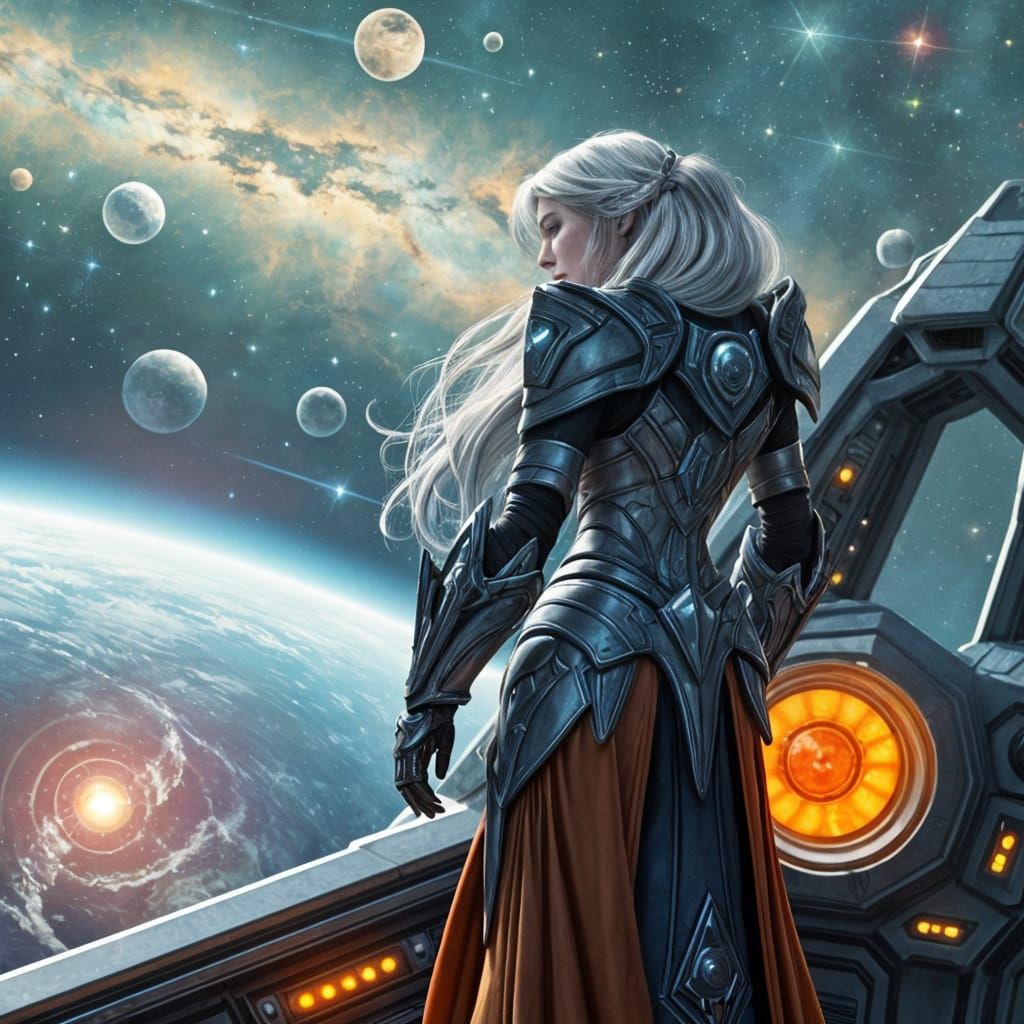 Elven Princess Commands Starship in Uncharted Galaxy