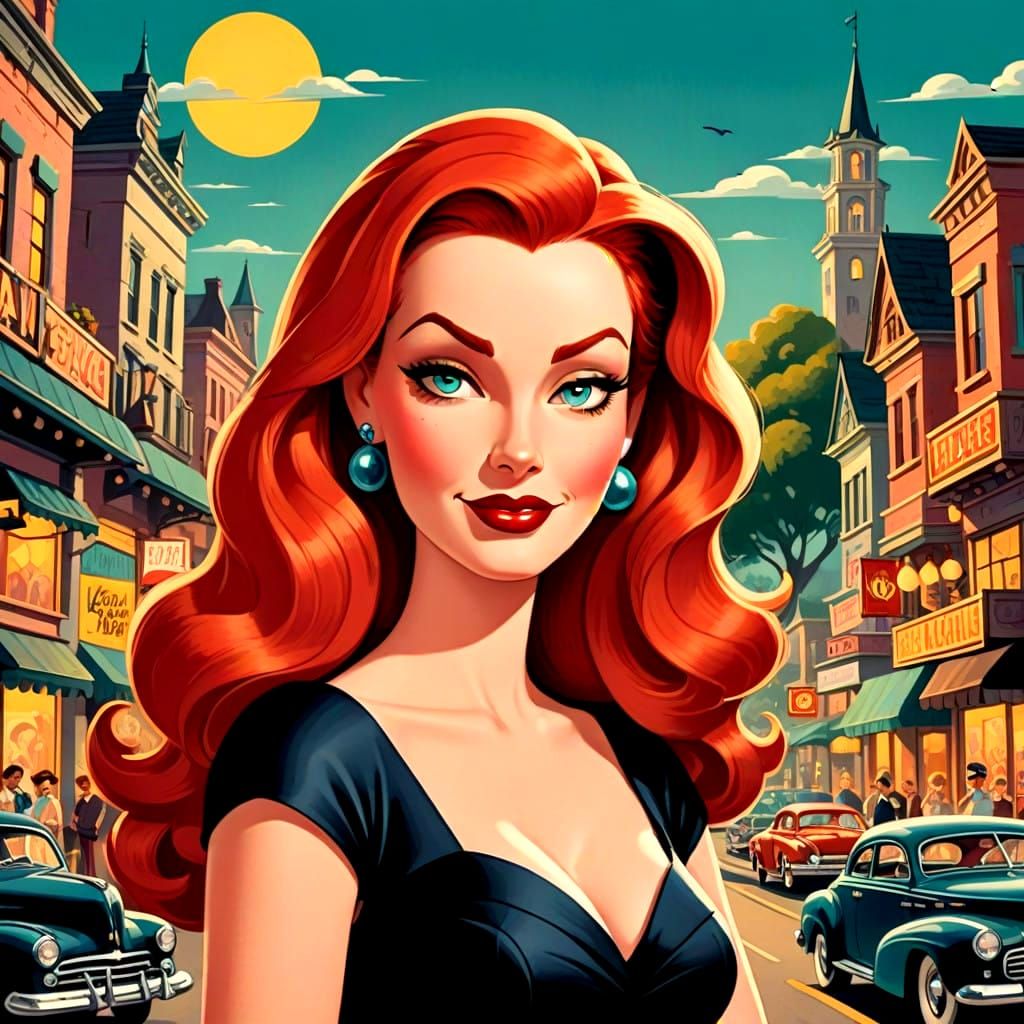 Sultry Jessica Rabbit Smizes at the Lens