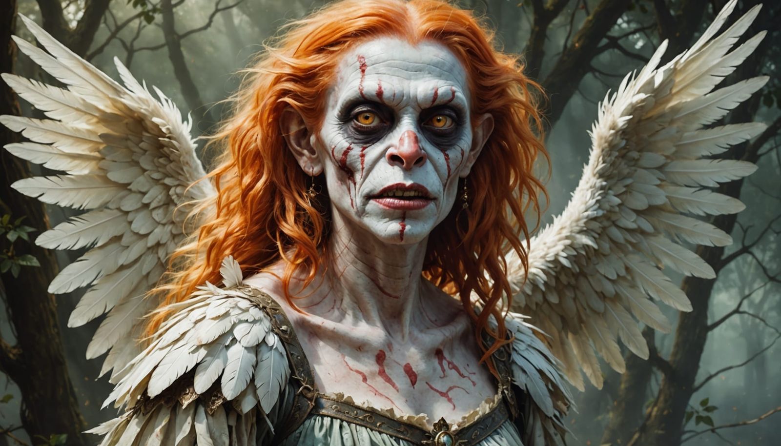 Surreal Pre-Raphaelite Woman Emerges from Ethereal Light