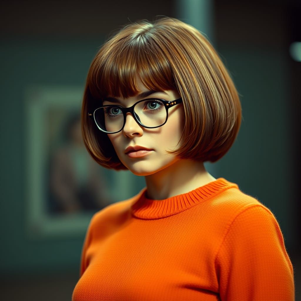 Velma Dinkley in Retro Film Noir Style