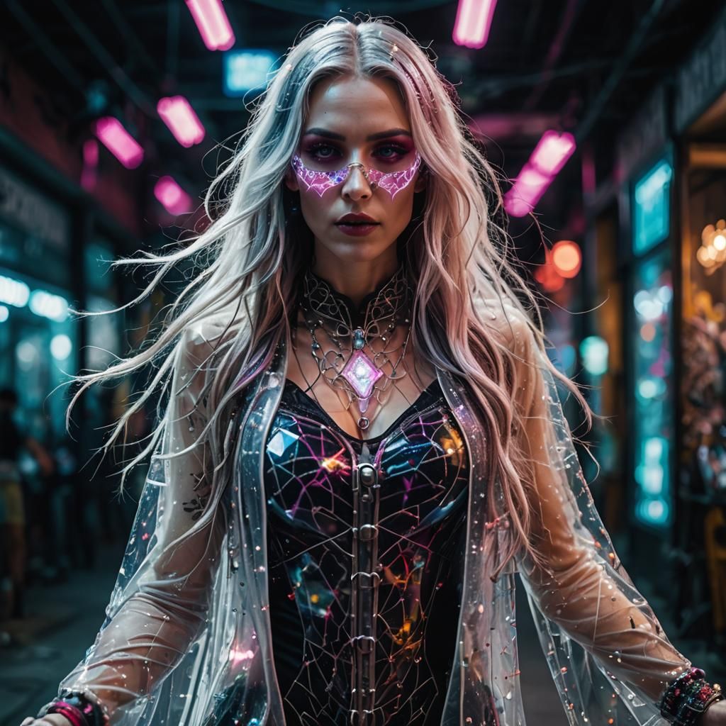 Epic Changeling Woman with Electric Hair: Film Still