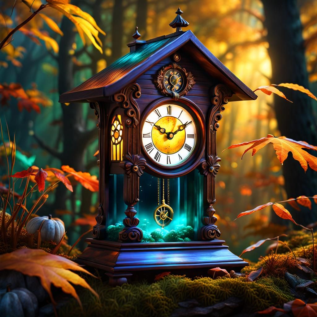 Bioluminescent Fairies in a Cuckoo Clock Microworld
