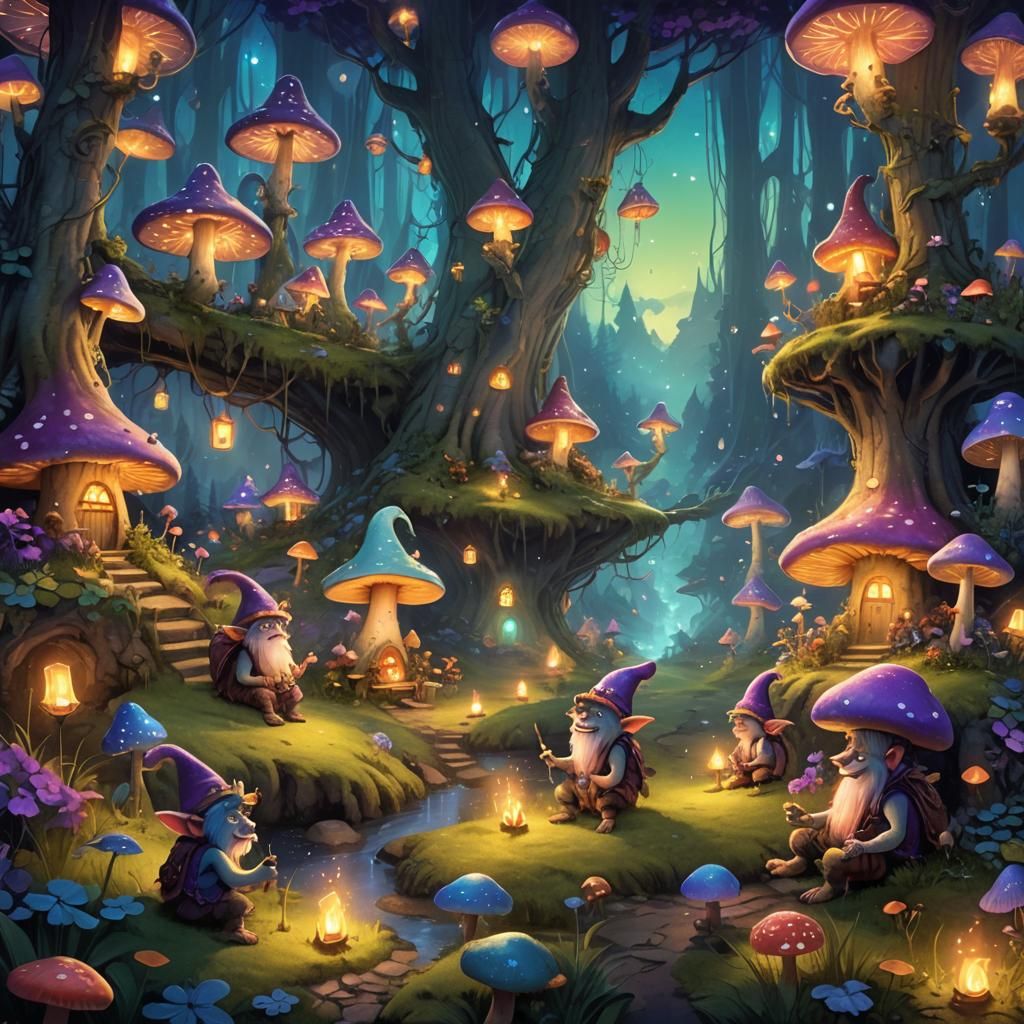 Lush Troll Village: Fantasy Concept Art